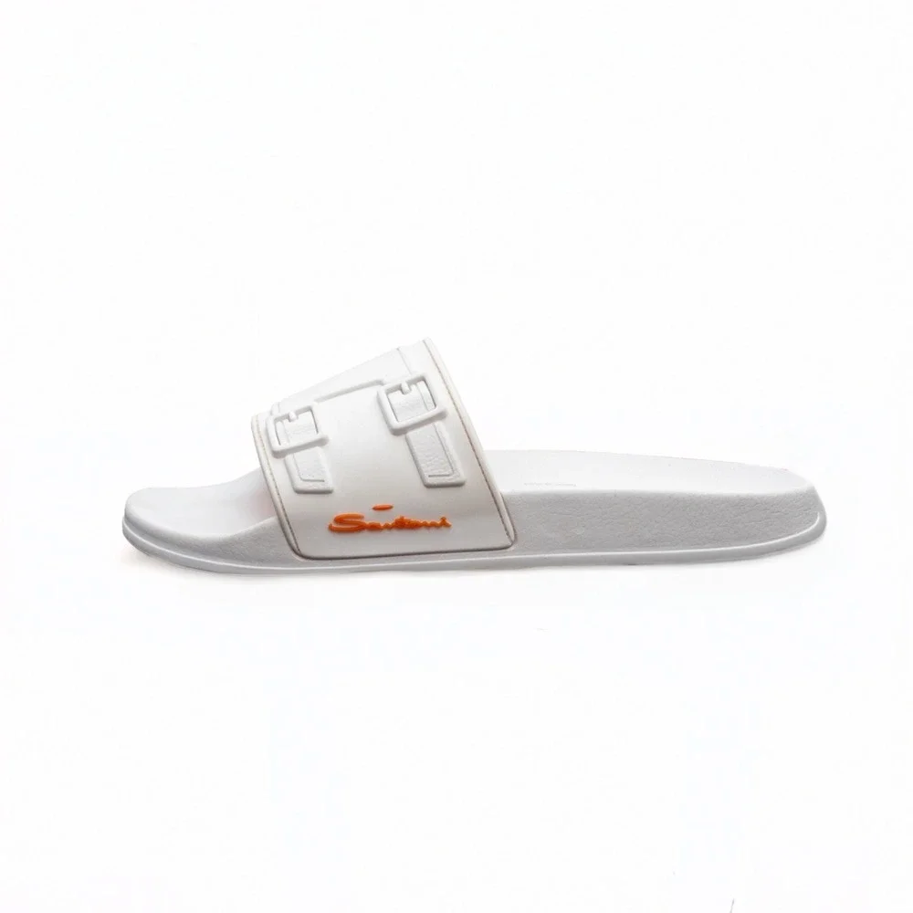 Santoni Men's Edison Rubber Double Buckle Style‎ Slidess – UK 8 / US 9 / EU 42